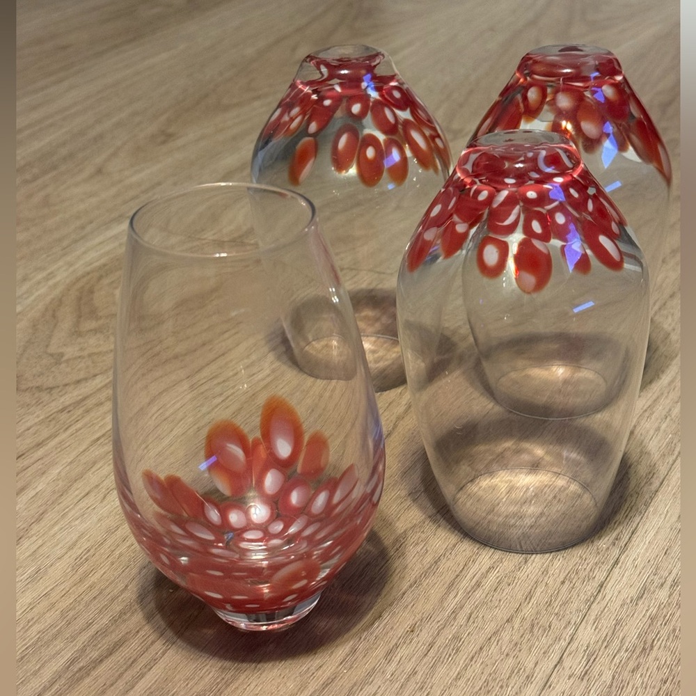 IKEA Stemless Wine Glasses Set Of 4 Retired Style Komedi Johanna Jelinek Holiday